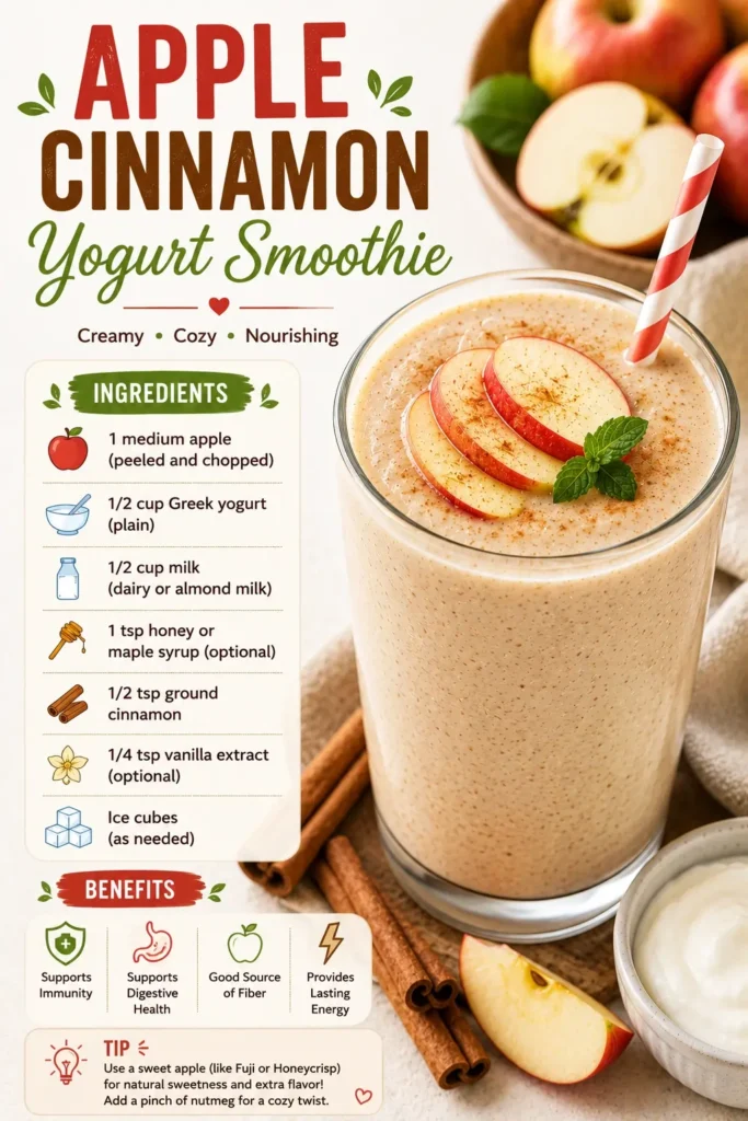 apple cinnamon yogurt smoothie recipe