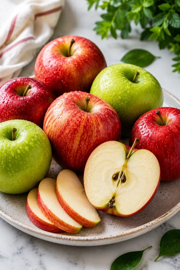 Fresh apples as one of the best high fiber foods for weight loss