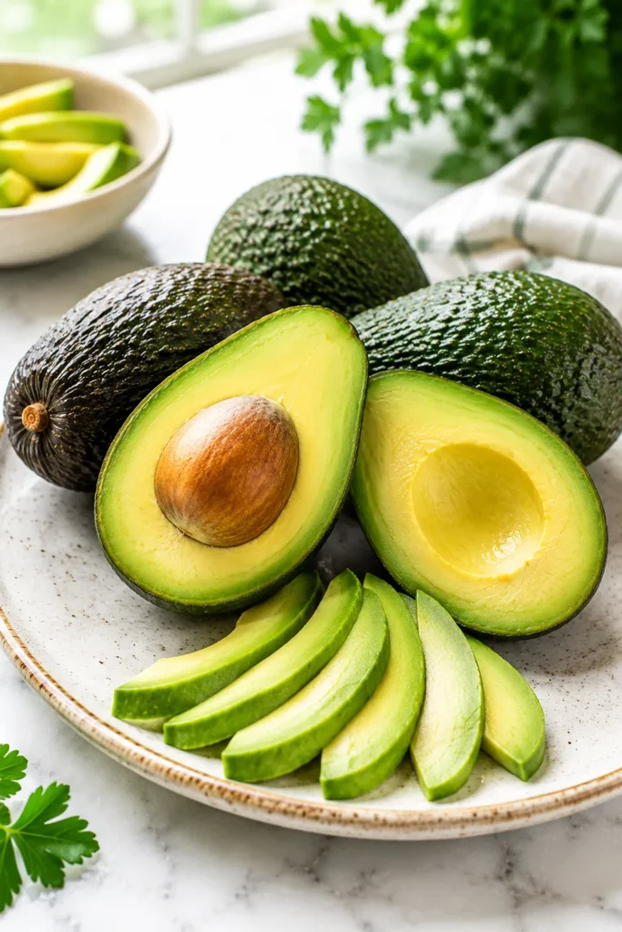 Fresh avocados as one of the best high fiber foods for weight loss