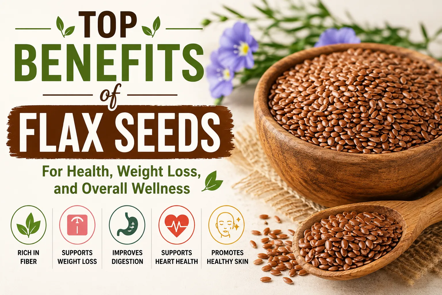 Benefits of flax seeds for health weight loss and digestion