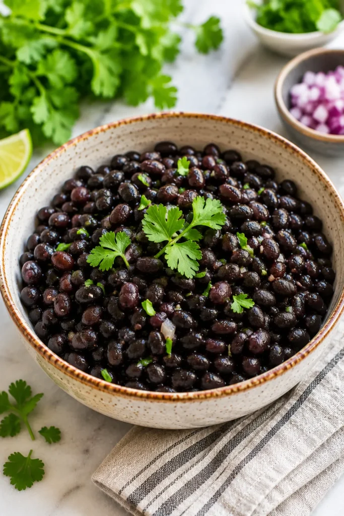 Black beans as one of the best high fiber foods for weight loss
