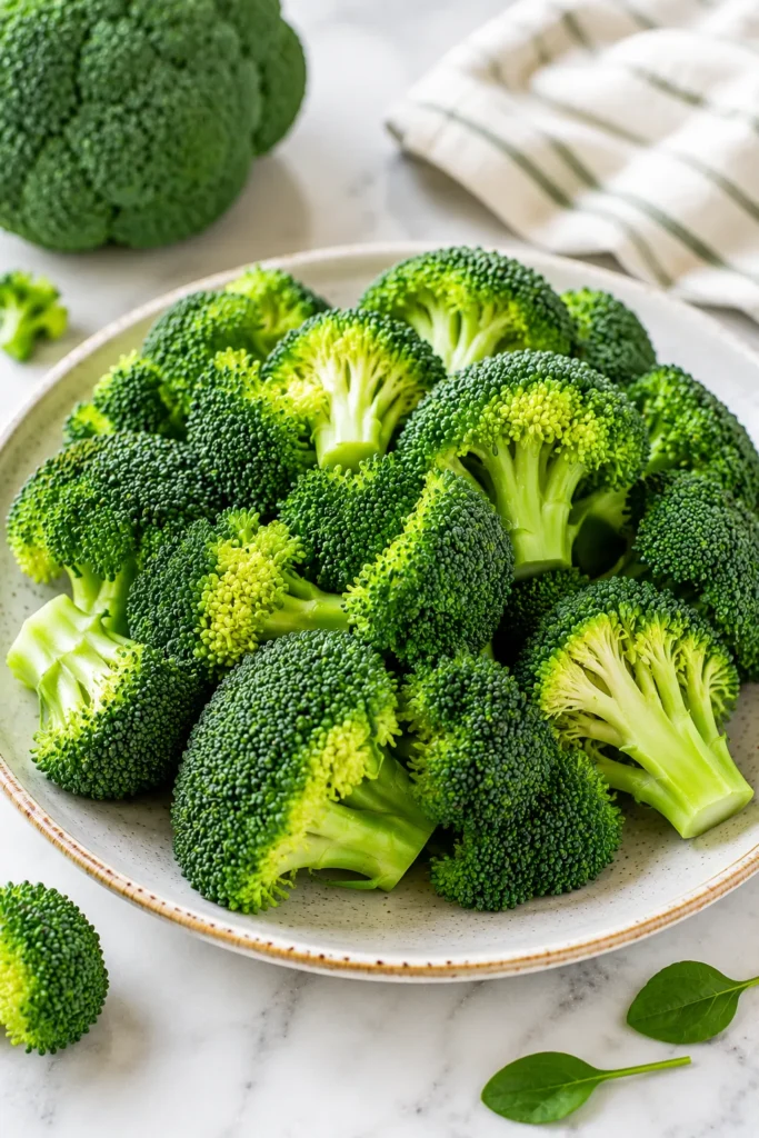 Fresh broccoli as one of the best high fiber foods for weight loss