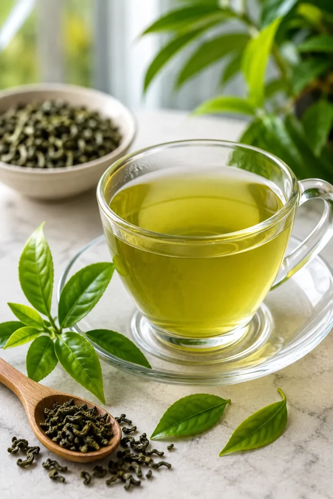 Cup of green tea as one of the best drinks for weight loss