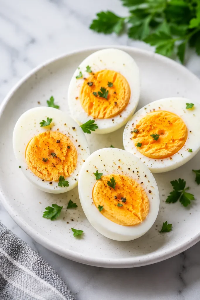 Hard-boiled eggs healthy snack for weight loss high protein food
