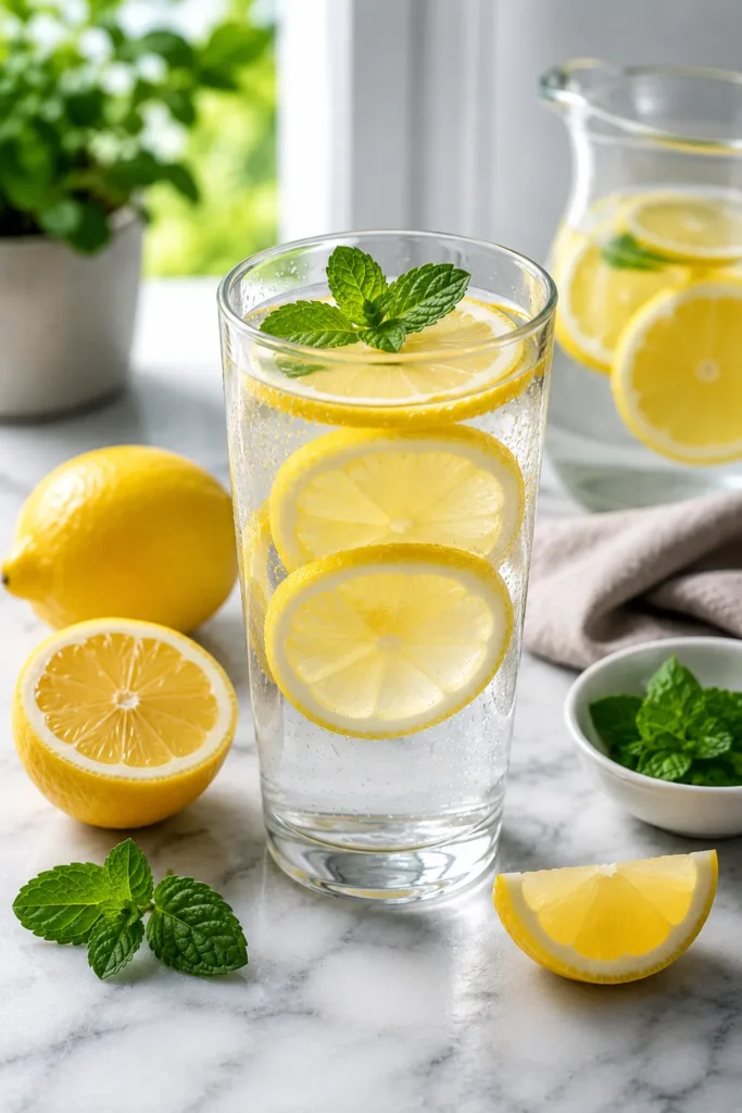 Glass of lemon water as one of the best drinks for weight loss