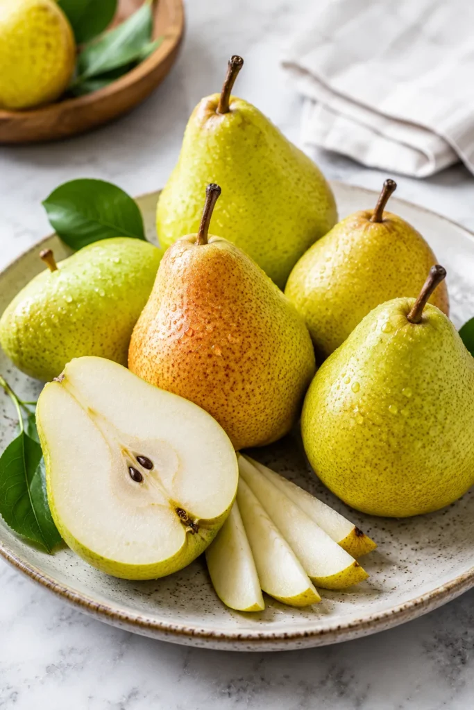 Fresh pears as one of the best high fiber foods for weight loss