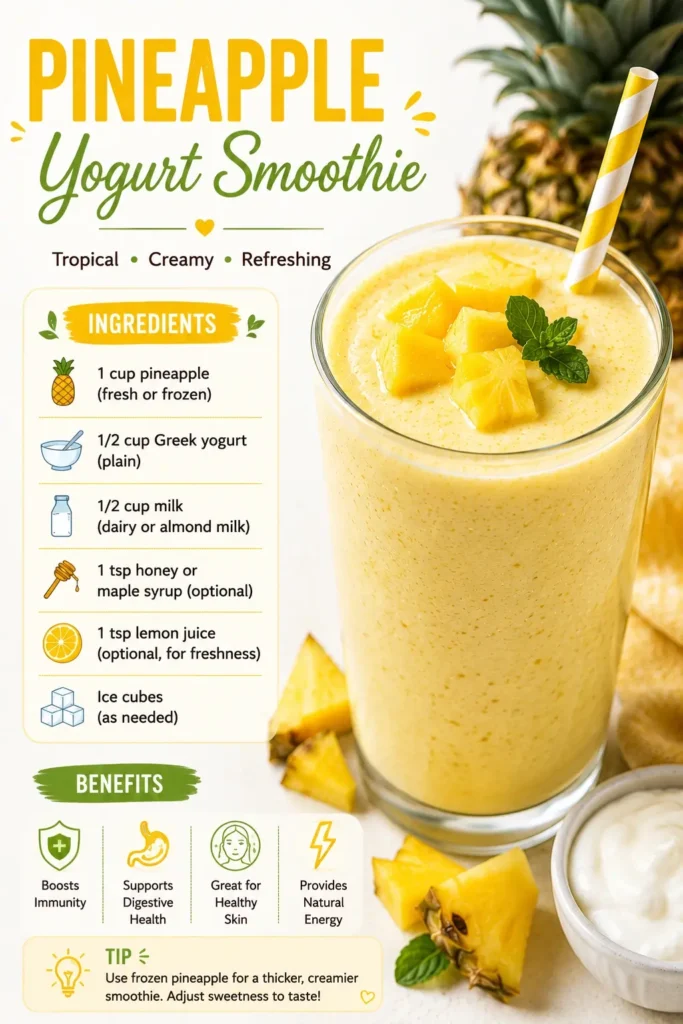 pineapple yogurt smoothie recipe