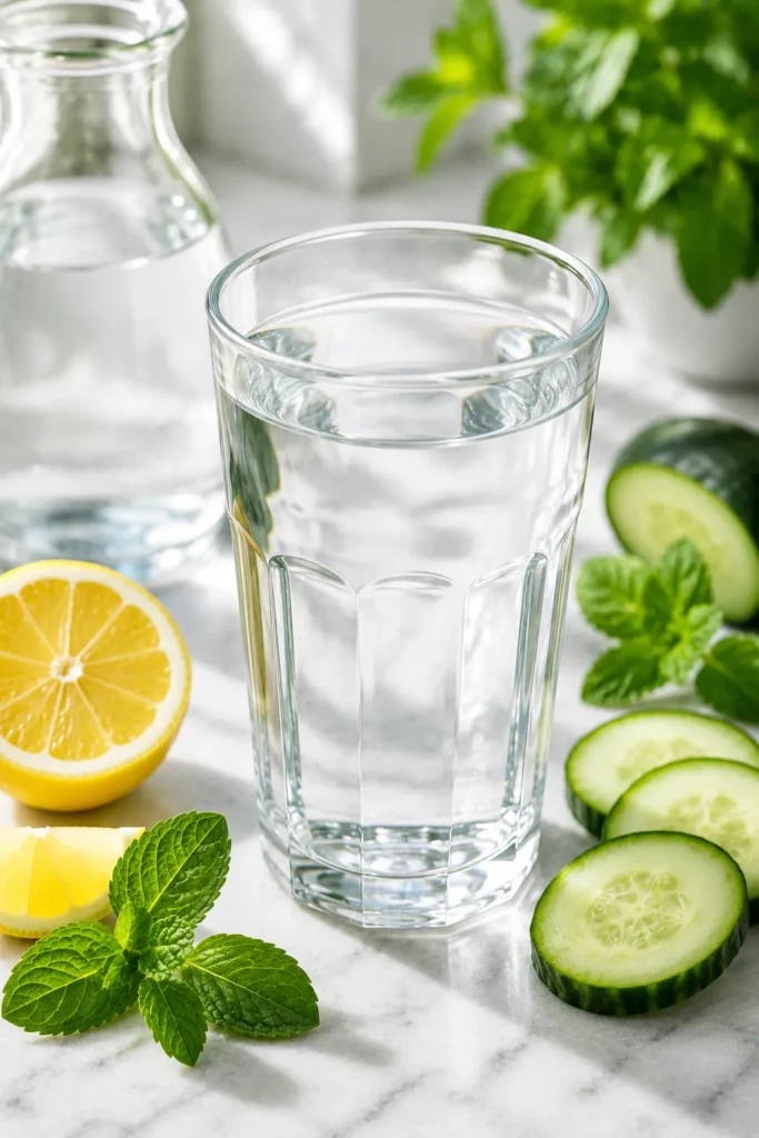 Glass of plain water as one of the best drinks for weight loss