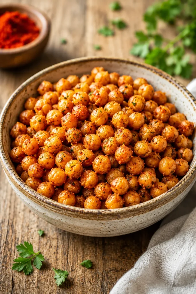 Roasted chickpeas healthy snack for weight loss high protein crunchy snack