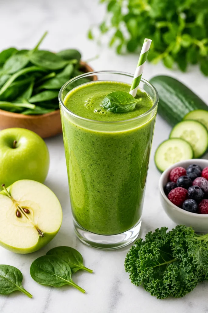 Unsweetened green smoothie as one of the best drinks for weight loss