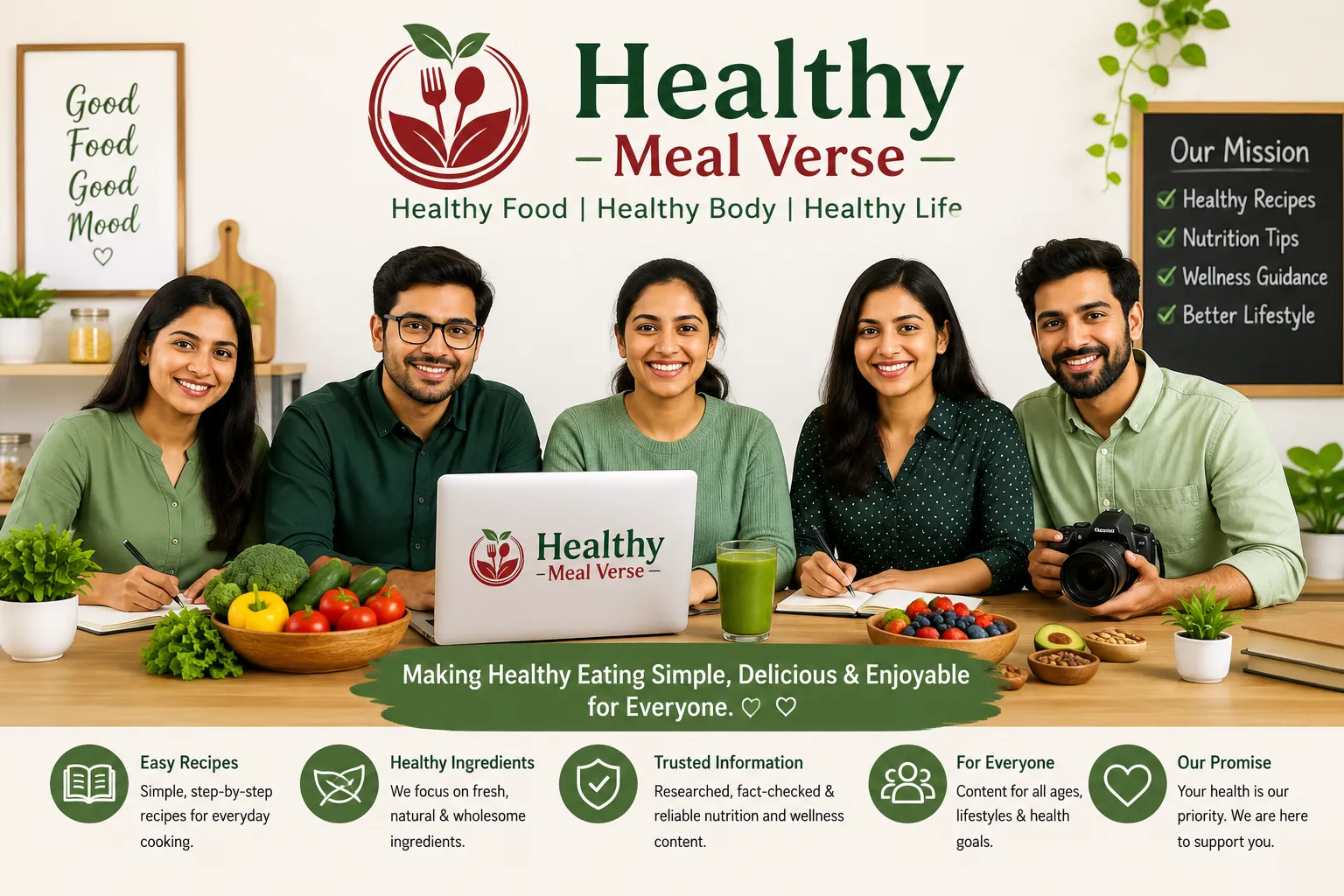 About Us image of the Healthy Meal Verse Team